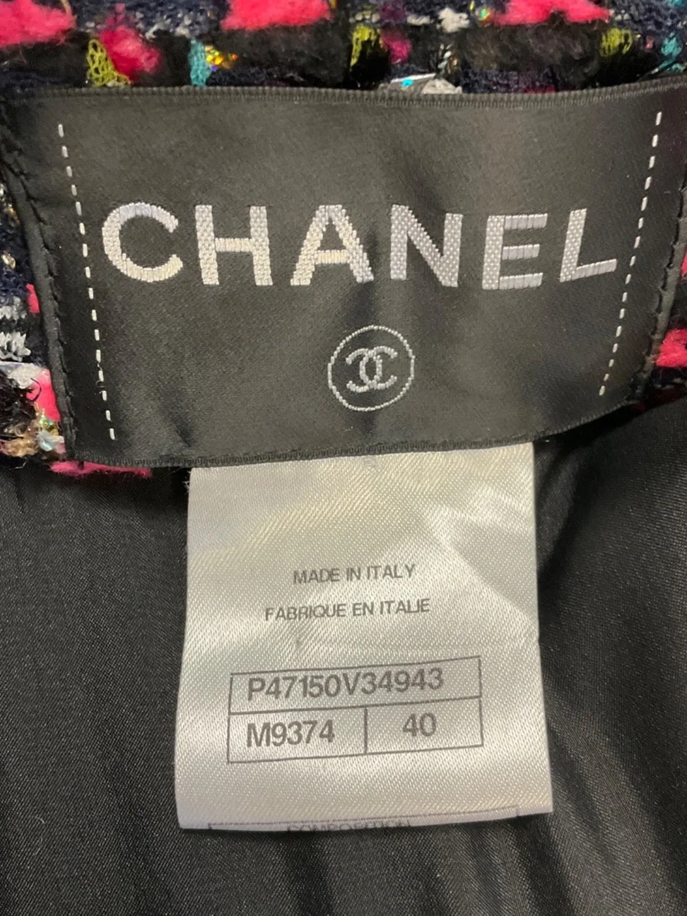 CHANEL pink black